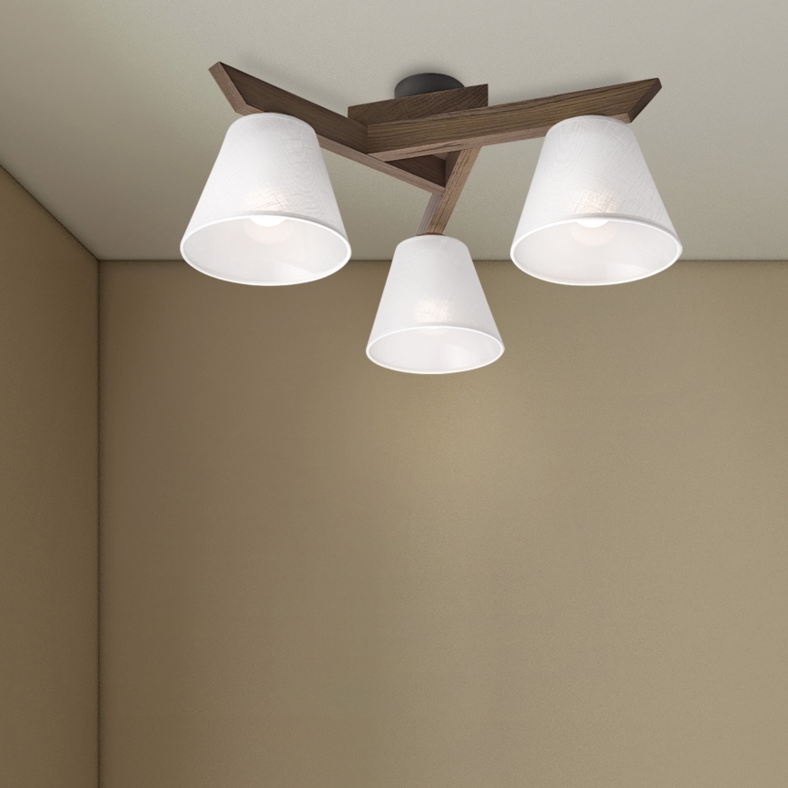 Brilagi - LED Felületre szerelhető csillár ANTHONY 3xE14/40W/230V tölgy dió/fehér