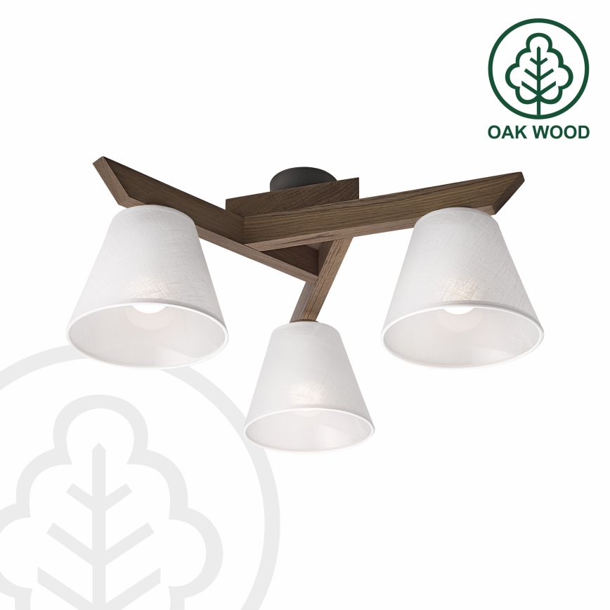 Brilagi - LED Felületre szerelhető csillár ANTHONY 3xE14/40W/230V tölgy dió/fehér