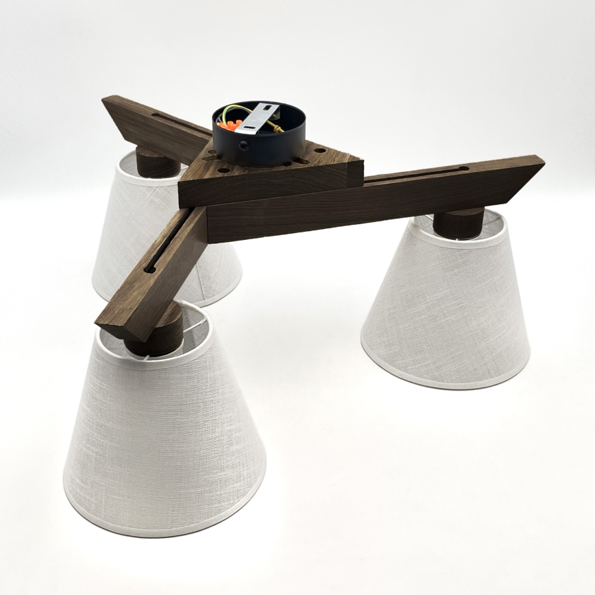 Brilagi - LED Felületre szerelhető csillár ANTHONY 3xE14/40W/230V tölgy dió/fehér