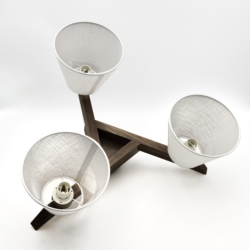 Brilagi - LED Felületre szerelhető csillár ANTHONY 3xE14/40W/230V tölgy dió/fehér