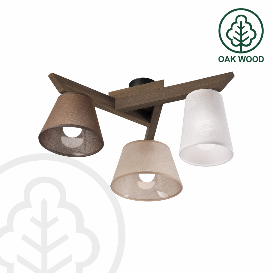 Brilagi - LED Mennyezeti lámpa ANTHONY 3xE14/40W/230V tölgy dió