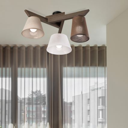 Brilagi - LED Mennyezeti lámpa ANTHONY 3xE14/40W/230V tölgy dió