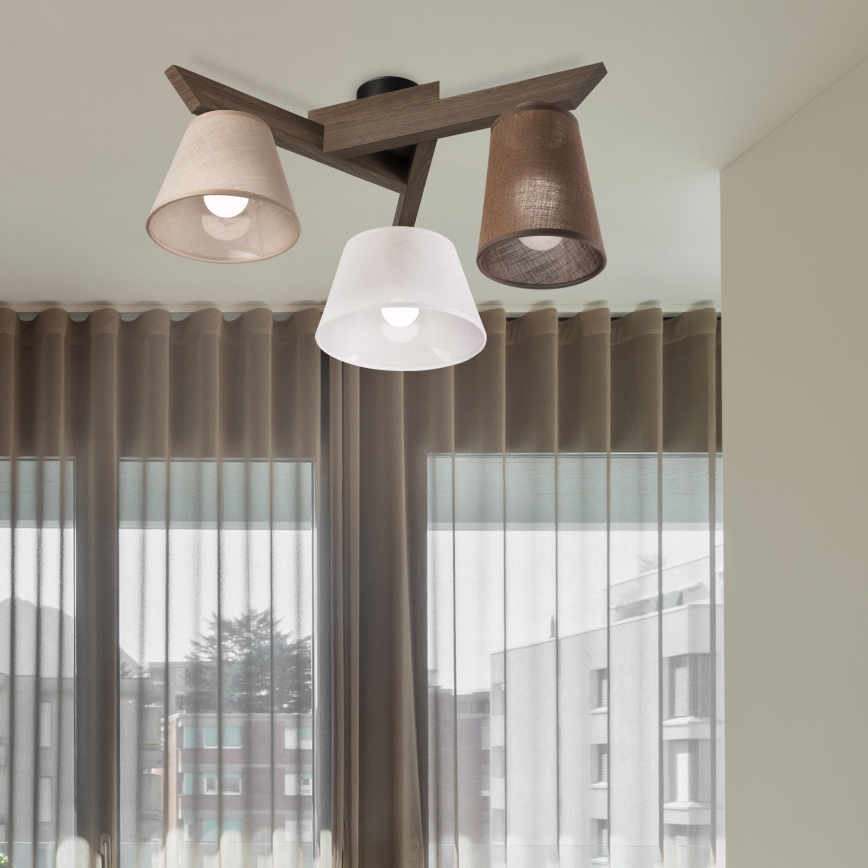 Brilagi - LED Mennyezeti lámpa ANTHONY 3xE14/40W/230V tölgy dió