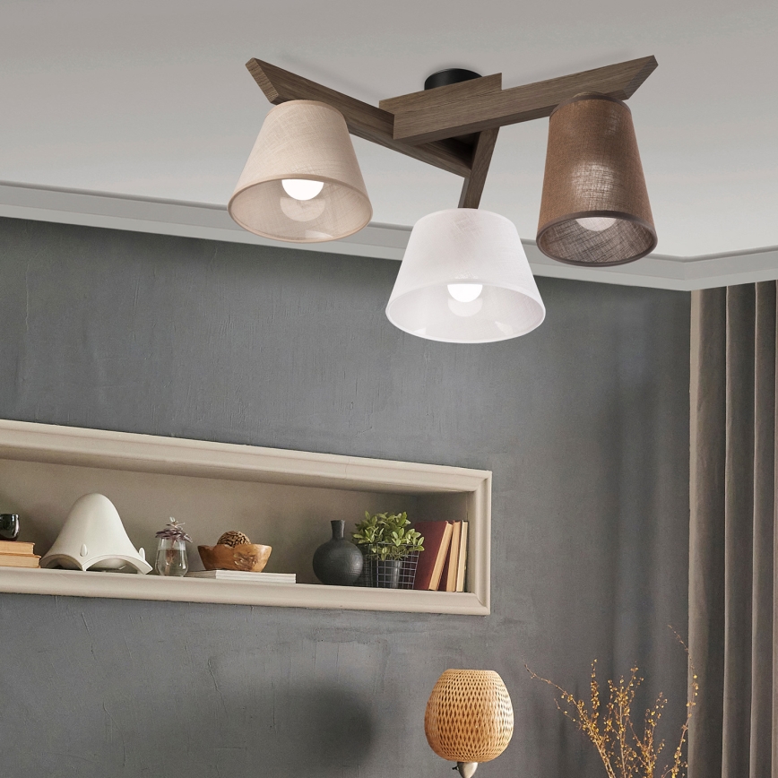 Brilagi - LED Mennyezeti lámpa ANTHONY 3xE14/40W/230V tölgy dió