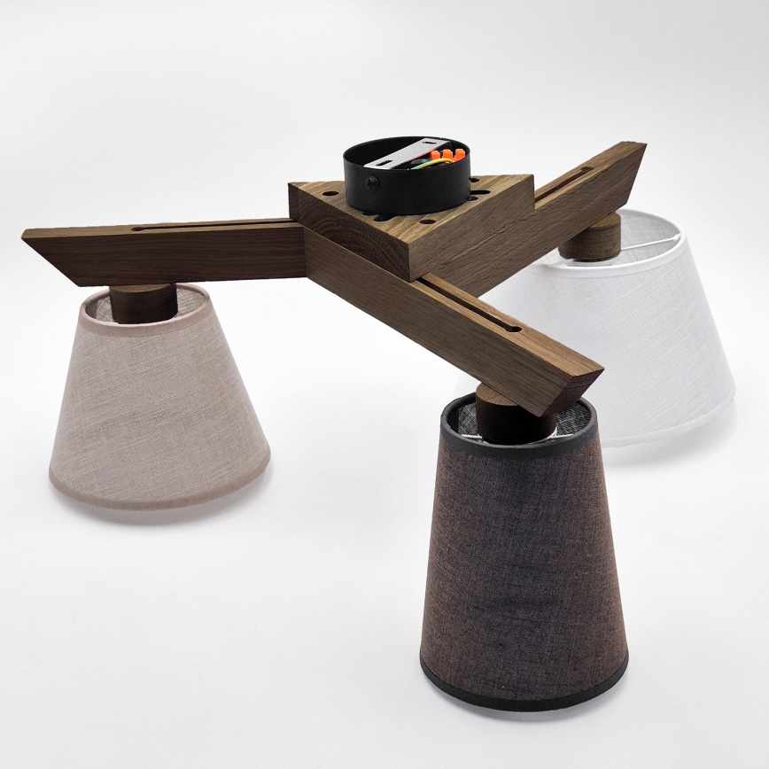 Brilagi - LED Mennyezeti lámpa ANTHONY 3xE14/40W/230V tölgy dió