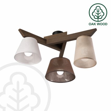 Brilagi - LED Mennyezeti lámpa ANTHONY 3xE14/40W/230V tölgy dió