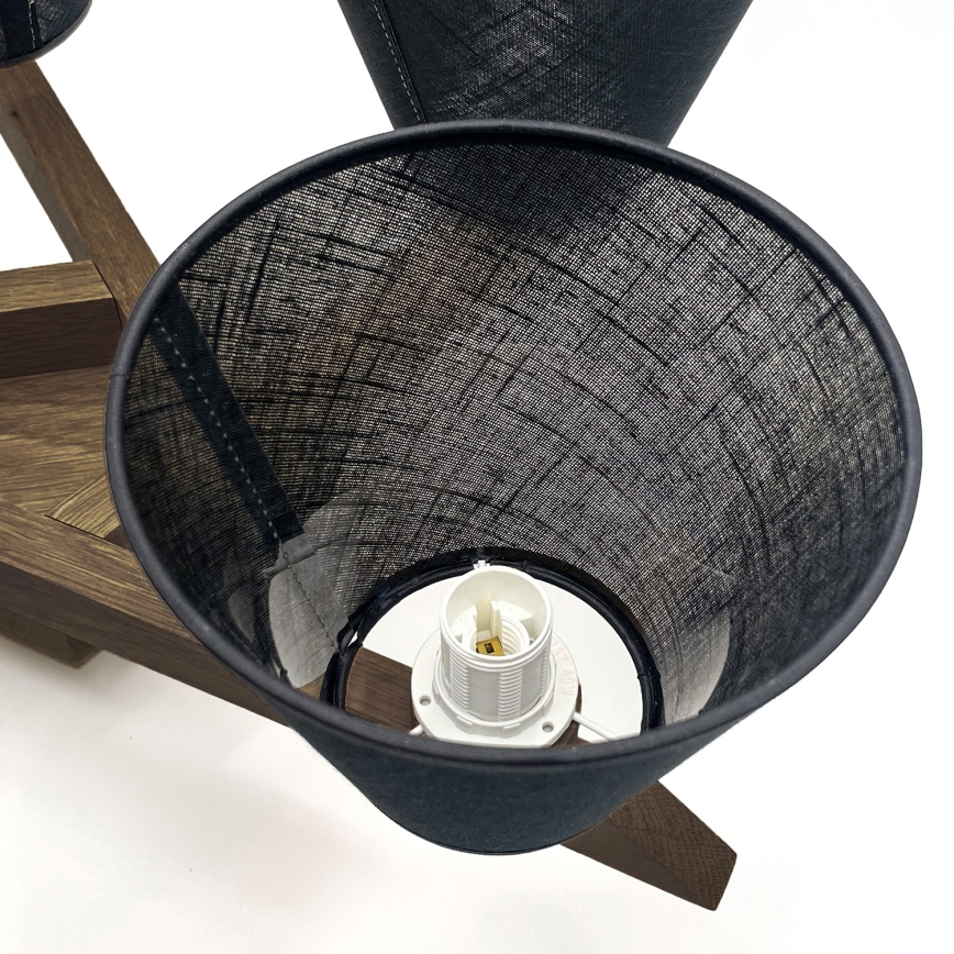 Brilagi - LED Mennyezeti lámpa ANTHONY 5xE14/40W/230V tölgy dió/fekete