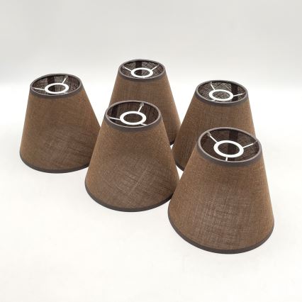 Brilagi - LED Mennyezeti lámpa ANTHONY 5xE14/40W/230V tölgy dióbarna/barnás