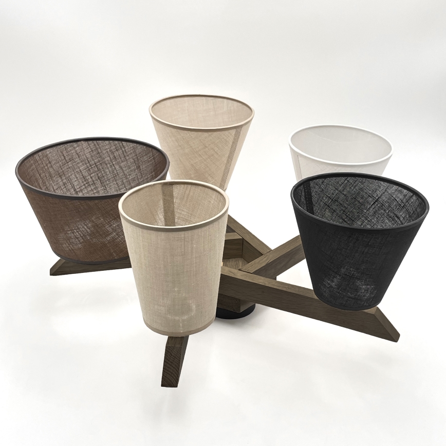 Brilagi - LED Mennyezeti lámpa ANTHONY 5xE14/40W/230V tölgy dió