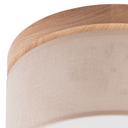 Brilagi - LED mennyezeti lámpa BELLADONNA 1xE27/15W/230V átm. 30 cm bézs/dió