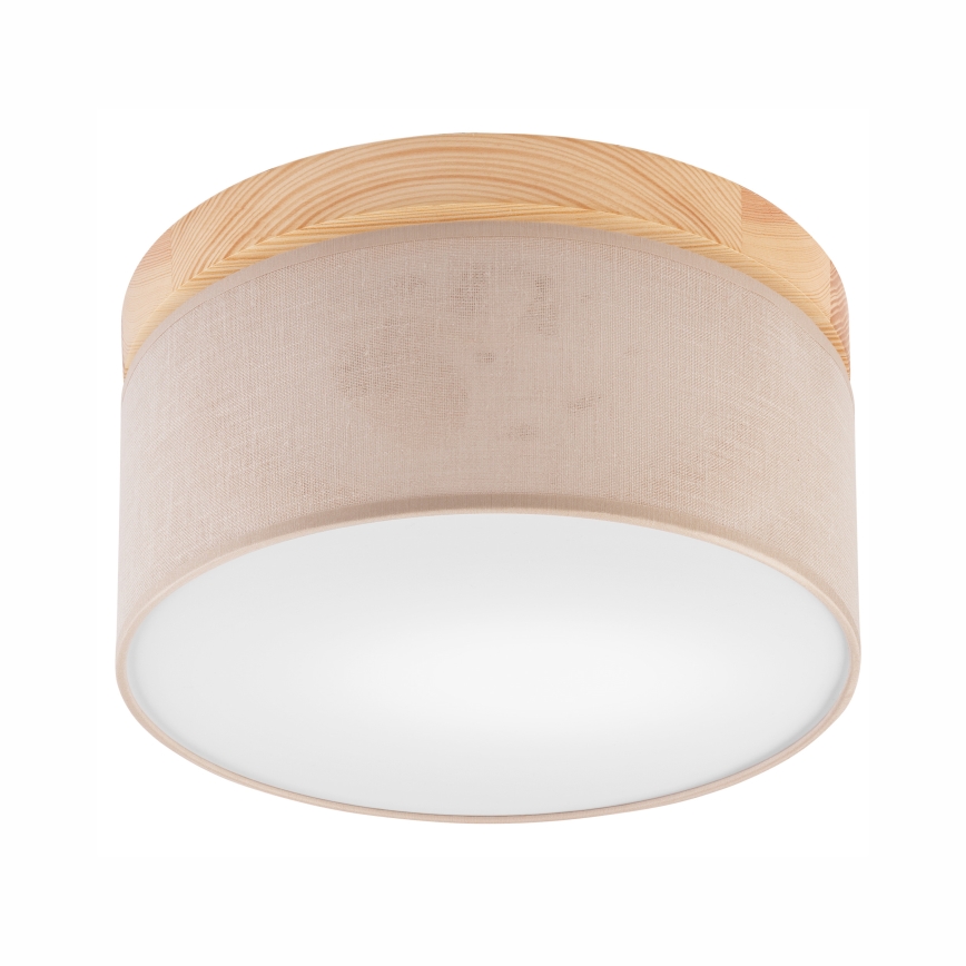 Brilagi - LED mennyezeti lámpa BELLADONNA 1xE27/15W/230V átm. 30 cm bézs/fenyő