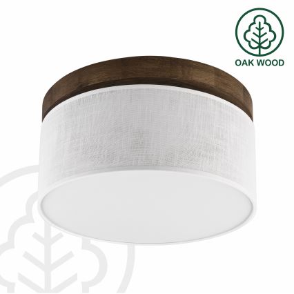 Brilagi - LED mennyezeti lámpa BELLADONNA 1xE27/15W/230V átm. 30 cm fehér/dió tölgy