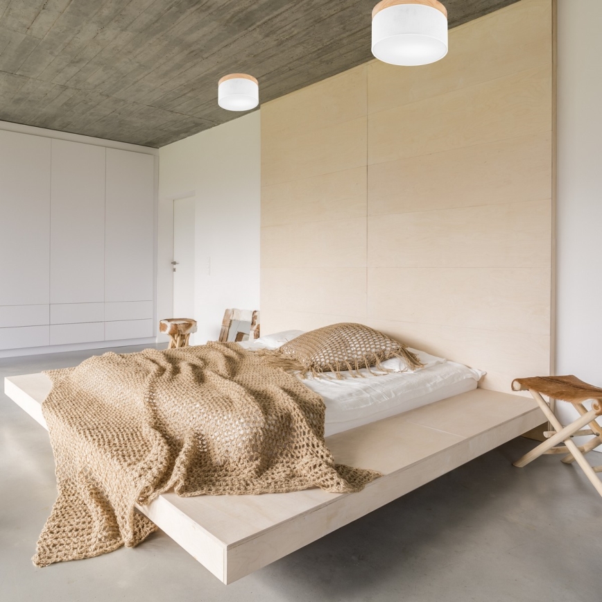 Brilagi - LED mennyezeti lámpa BELLADONNA 1xE27/15W/230V átm. 30 cm fehér/fenyő