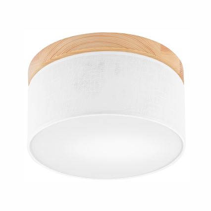 Brilagi - LED mennyezeti lámpa BELLADONNA 1xE27/15W/230V átm. 30 cm fehér/fenyő