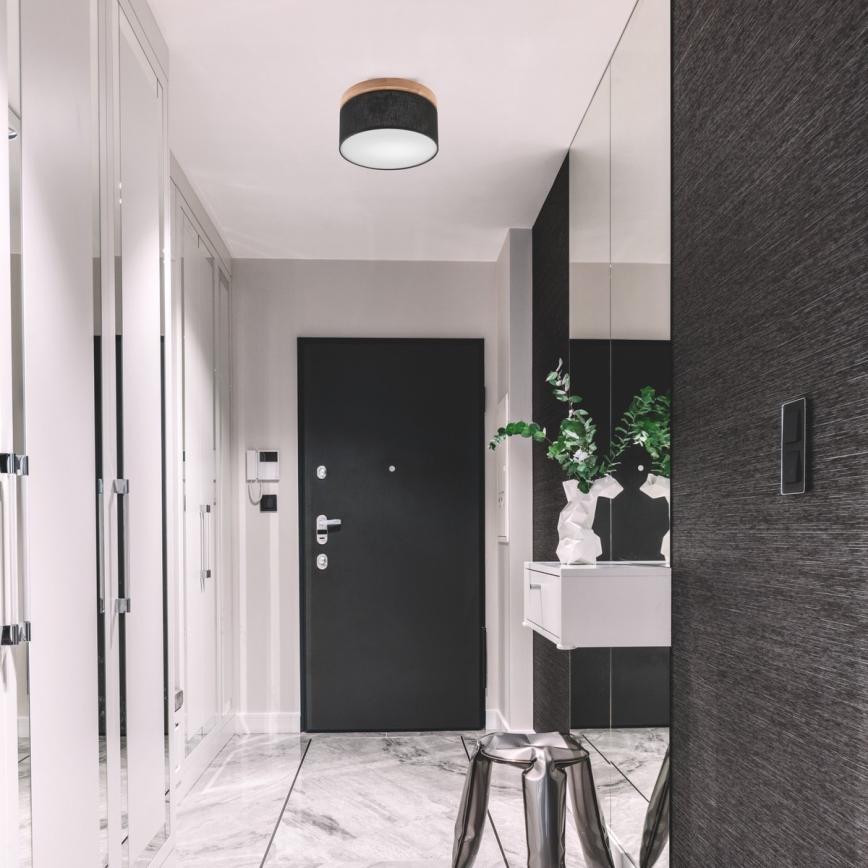Brilagi - LED mennyezeti lámpa BELLADONNA 1xE27/15W/230V átm. 30 cm fekete/dió