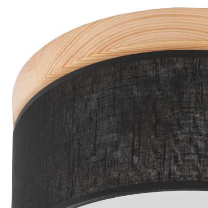 Brilagi - LED mennyezeti lámpa BELLADONNA 1xE27/15W/230V átm. 30 cm fekete/fenyő