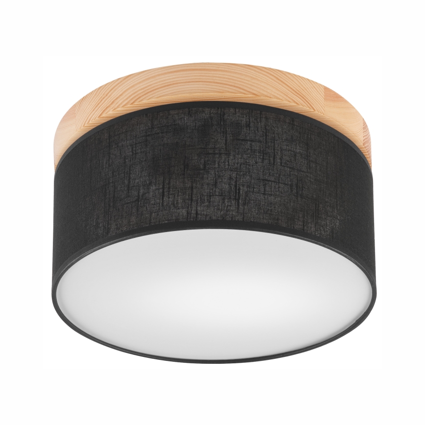 Brilagi - LED mennyezeti lámpa BELLADONNA 1xE27/15W/230V átm. 30 cm fekete/fenyő