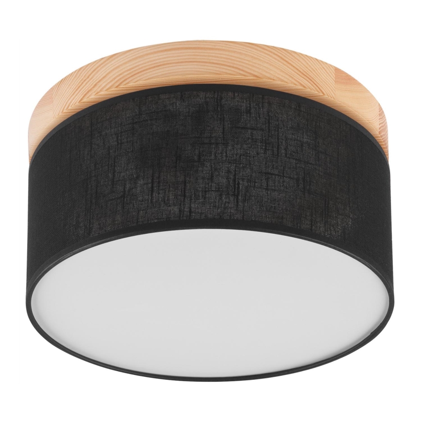 Brilagi - LED mennyezeti lámpa BELLADONNA 1xE27/15W/230V átm. 30 cm fekete/fenyő