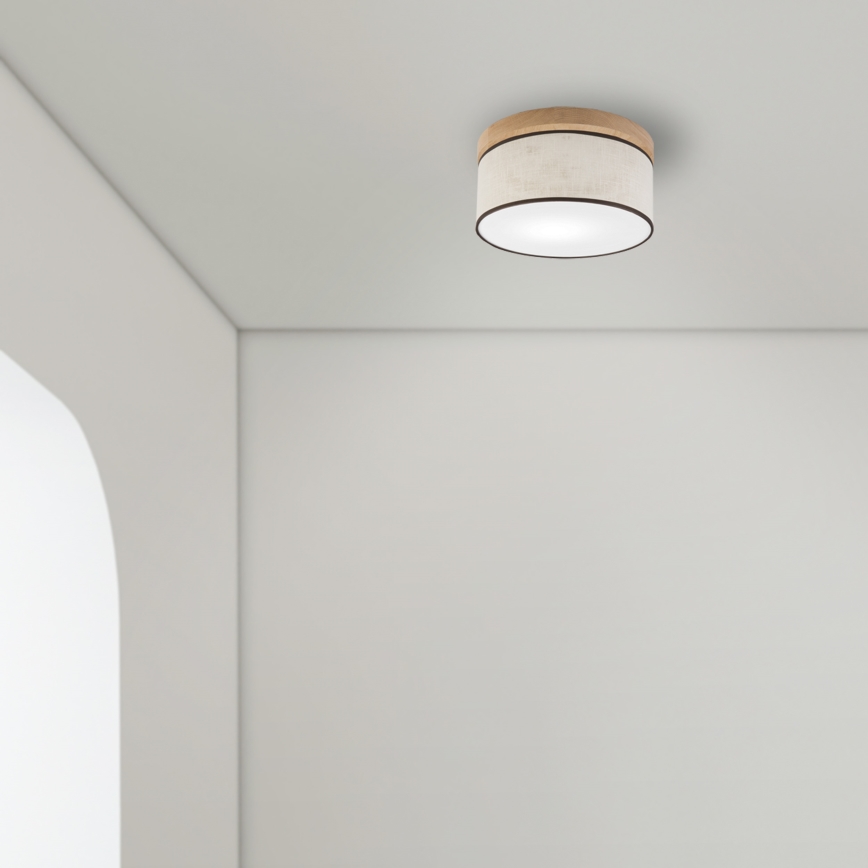 Brilagi - LED Mennyezeti lámpa BELLADONNA 1xE27/15W/230V átm. 30 cm krémes/tölgy