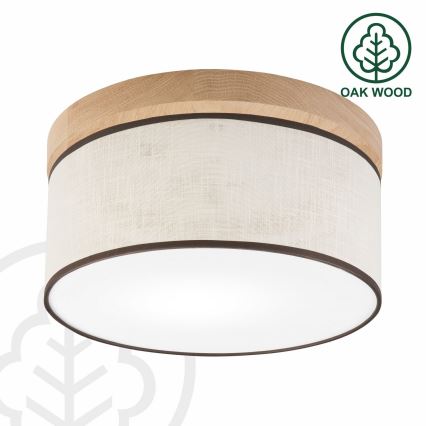 Brilagi - LED Mennyezeti lámpa BELLADONNA 1xE27/15W/230V átm. 30 cm krémes/tölgy
