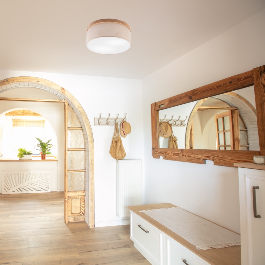 Brilagi - LED mennyezeti lámpa BELLADONNA 2xE27/15W/230V átm. 40 cm bézs/dió