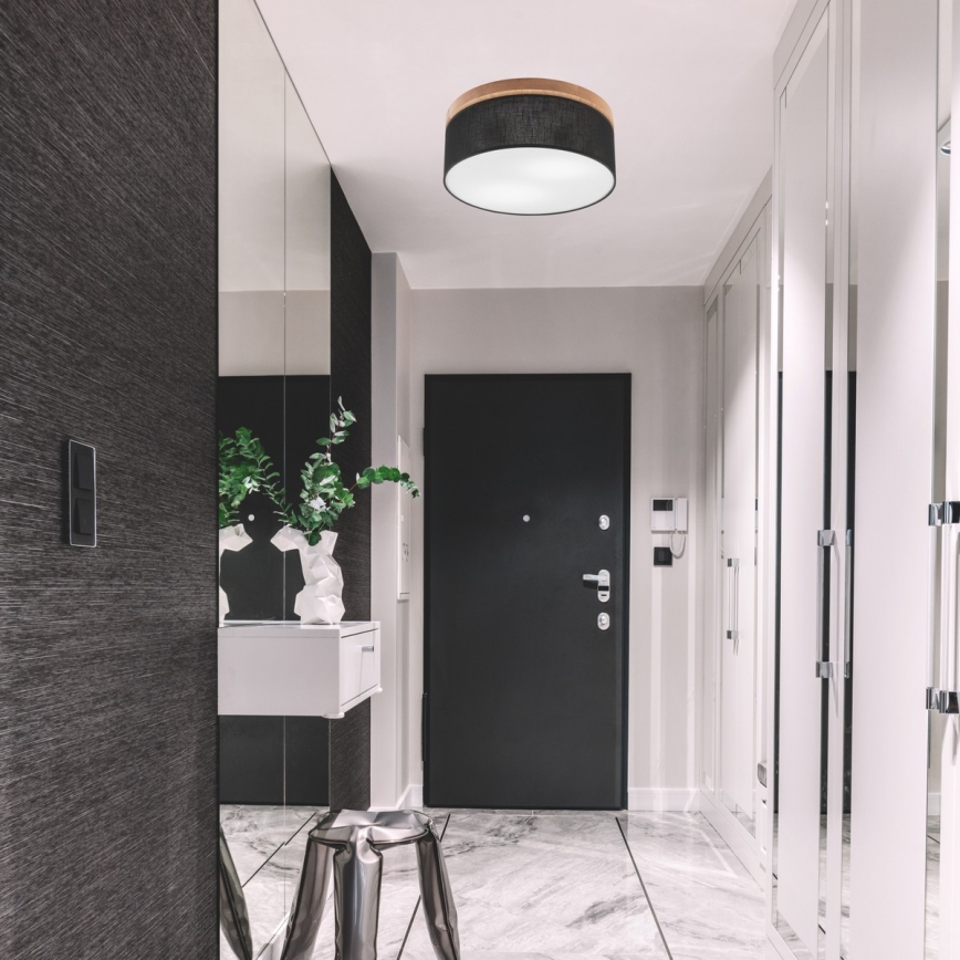 Brilagi - LED mennyezeti lámpa BELLADONNA 2xE27/15W/230V átm. 40 cm fekete/dub