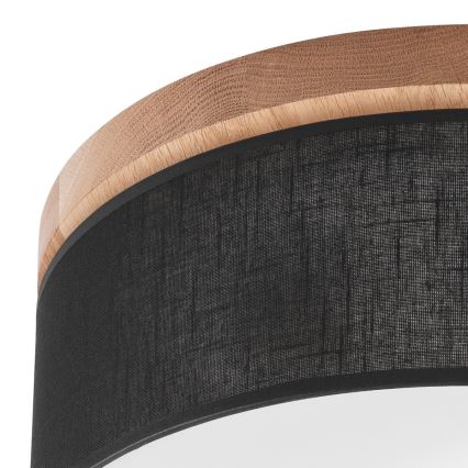 Brilagi - LED mennyezeti lámpa BELLADONNA 2xE27/15W/230V átm. 40 cm fekete/dub