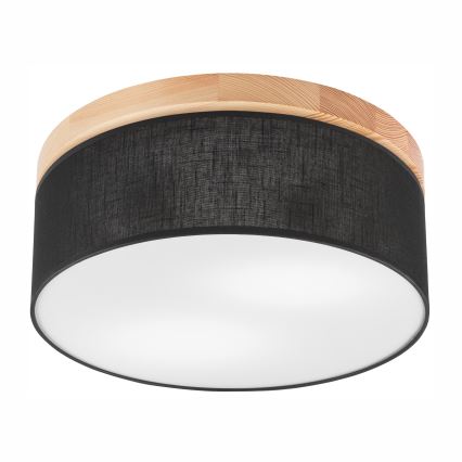 Brilagi - LED mennyezeti lámpa BELLADONNA 2xE27/15W/230V átm. 40 cm fekete/fenyő