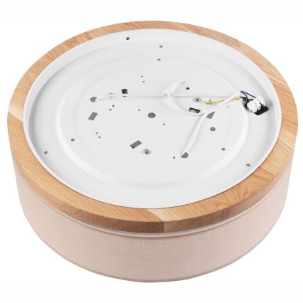 Brilagi - LED mennyezeti lámpa BELLADONNA 3xE27/15W/230V átm. 50 cm bézs/dió