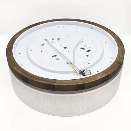 Brilagi - LED mennyezeti lámpa BELLADONNA 3xE27/15W/230V átm. 50 cm fehér/dió tölgy