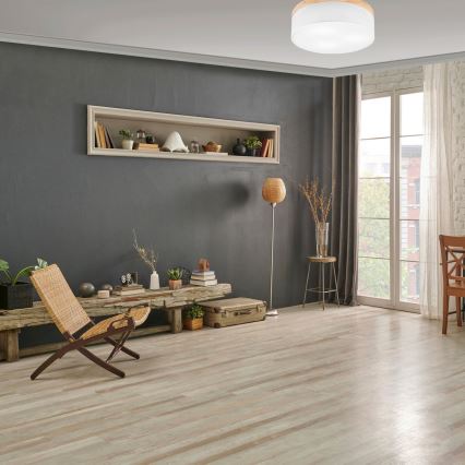 Brilagi - LED Mennyezeti lámpa BELLADONNA 3xE27/15W/230V átm. 50 cm fehér/fenyő