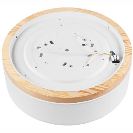 Brilagi - LED Mennyezeti lámpa BELLADONNA 3xE27/15W/230V átm. 50 cm fehér/fenyő