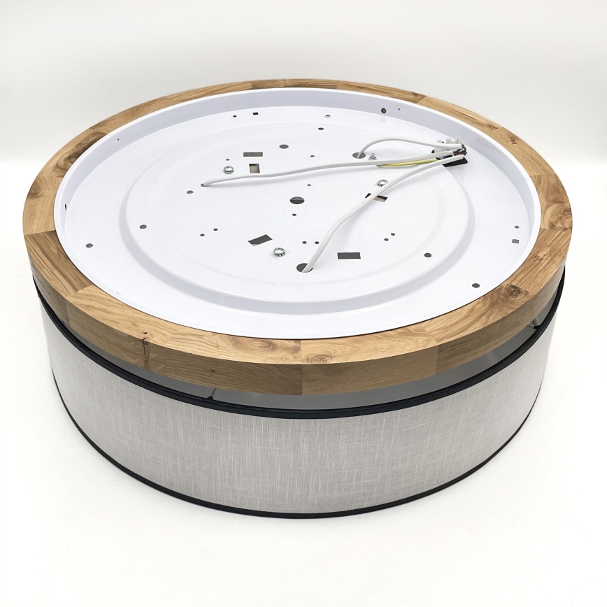 Brilagi - LED Mennyezeti lámpa BELLADONNA 3xE27/15W/230V átm. 50 cm fehér/tölgy