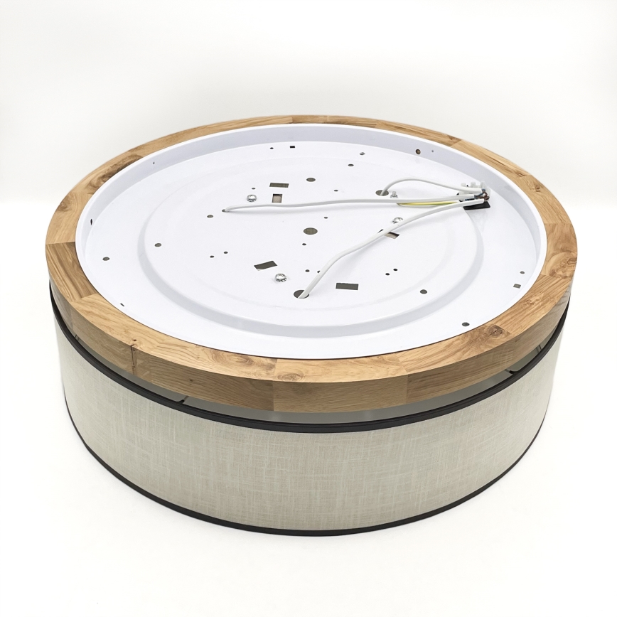 Brilagi - LED Mennyezeti lámpa BELLADONNA 3xE27/15W/230V átm. 50 cm krémes/tölgy