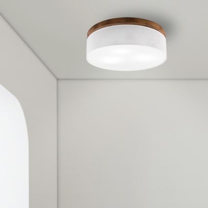 BRILAGI - LED mennyezeti lámpa BELLADONNA 3xE27/15W/230V Ø 50 cm fehér/cseresznye tölgy