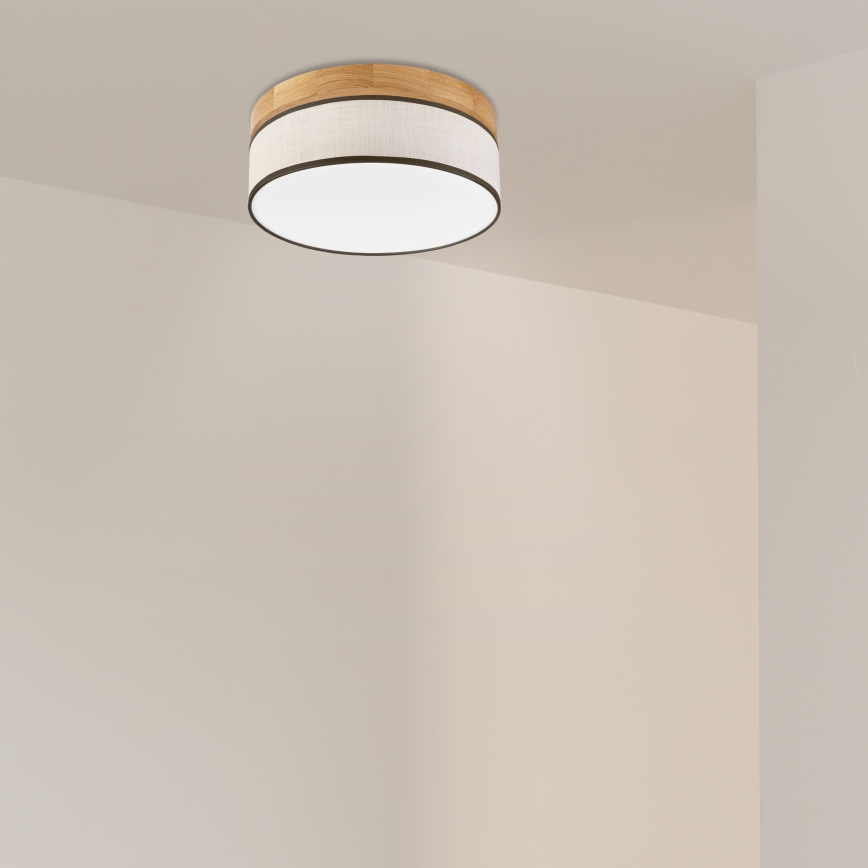 Brilagi - LED mennyezeti lámpa BELLADONNA LED/20W/230V Ø 30 cm krémszínű/tölgy