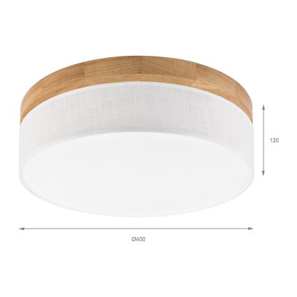 Brilagi - LED mennyezeti lámpa BELLADONNA LED/36W/230V Ø 40 cm fehér/tölgy