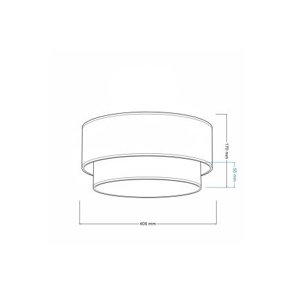 Brilagi - LED mennyezeti lámpa BOHO ECO 1xE27/10W/230V átm. 40 cm kék/krémszínű