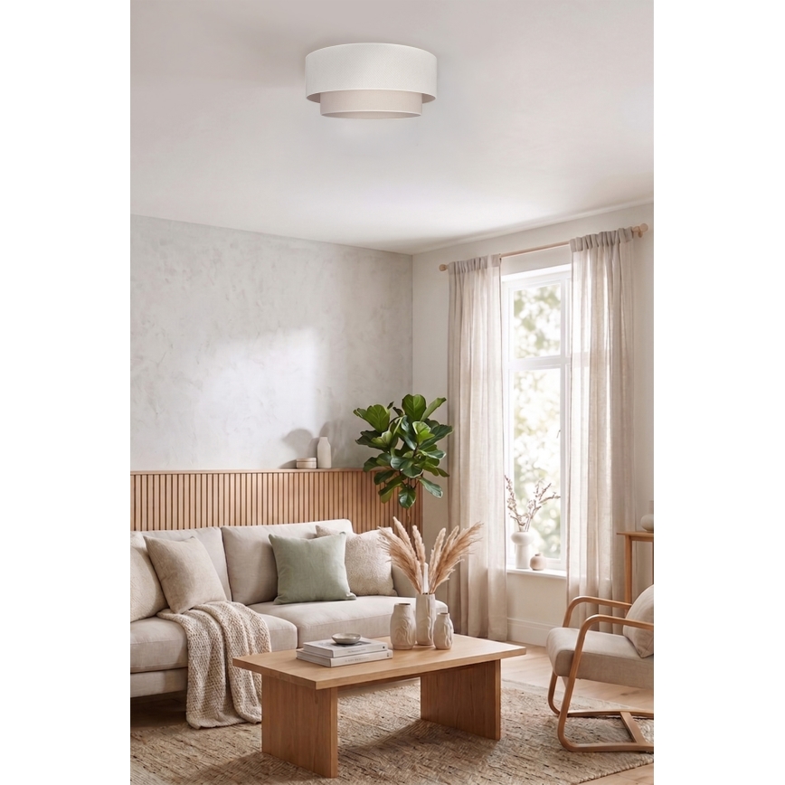 Brilagi - LED mennyezeti lámpa BOHO ECO 1xE27/10W/230V átmérő 40 cm krémszínű
