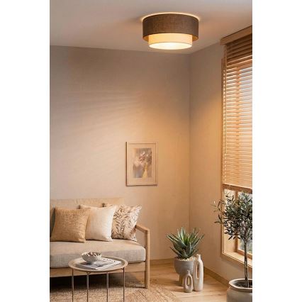 Brilagi - LED mennyezeti lámpa BOHO ECO 1xE27/10W/230V, Ø 40 cm, barna/krémszínű