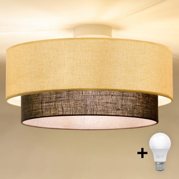 Brilagi - LED mennyezeti lámpa BOHO STYLE 1xE27/15W/230V Ø 40 cm krémszínű/barna