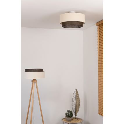 Brilagi - LED mennyezeti lámpa BOHO STYLE 1xE27/15W/230V Ø 40 cm krémszínű/barna