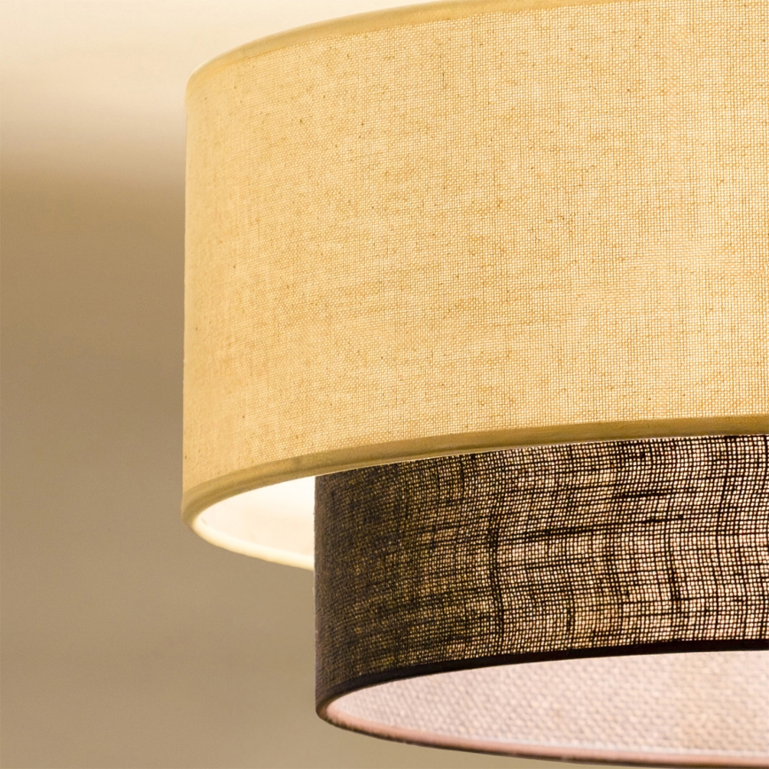 Brilagi - LED mennyezeti lámpa BOHO STYLE 1xE27/15W/230V Ø 40 cm krémszínű/barna