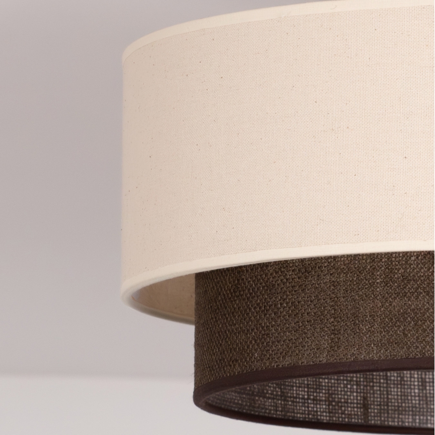 Brilagi - LED mennyezeti lámpa BOHO STYLE 1xE27/15W/230V Ø 40 cm krémszínű/barna