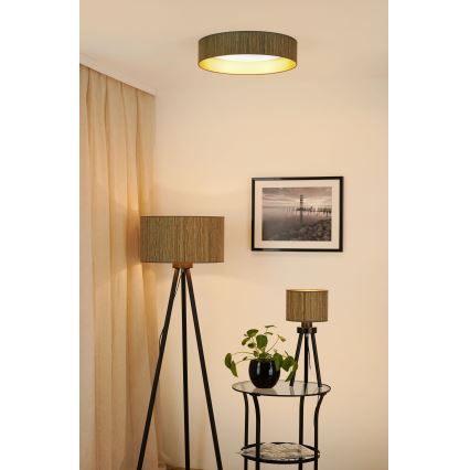 Brilagi - LED Mennyezeti lámpa BOSTON ROLLER LED/24W/230V átm. 45 cm szalma barna/arany