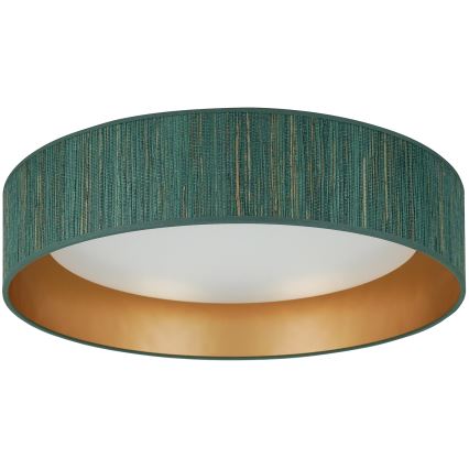 Brilagi - LED Mennyezeti lámpa BOSTON ROLLER LED/24W/230V átm. 45 cm szalma zöld/arany