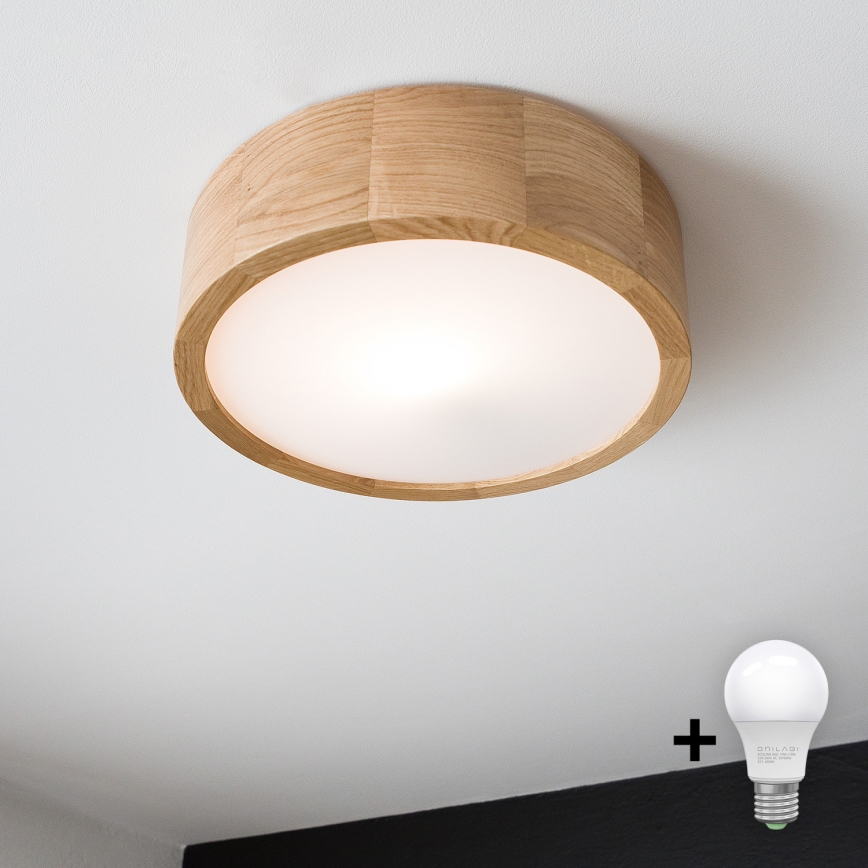 Brilagi - LED Mennyezeti lámpa CARVALHO 1xE27/60W/230V tölgy átmérő 27,5 cm