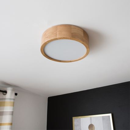 Brilagi - LED Mennyezeti lámpa CARVALHO 1xE27/60W/230V tölgy átmérő 27,5 cm