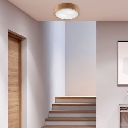 Brilagi - LED mennyezeti lámpa CARVALHO 2xE27/15W/230V tölgy, átm. 37,5 cm