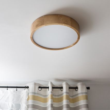 Brilagi - LED mennyezeti lámpa CARVALHO 2xE27/15W/230V tölgy, átm. 37,5 cm